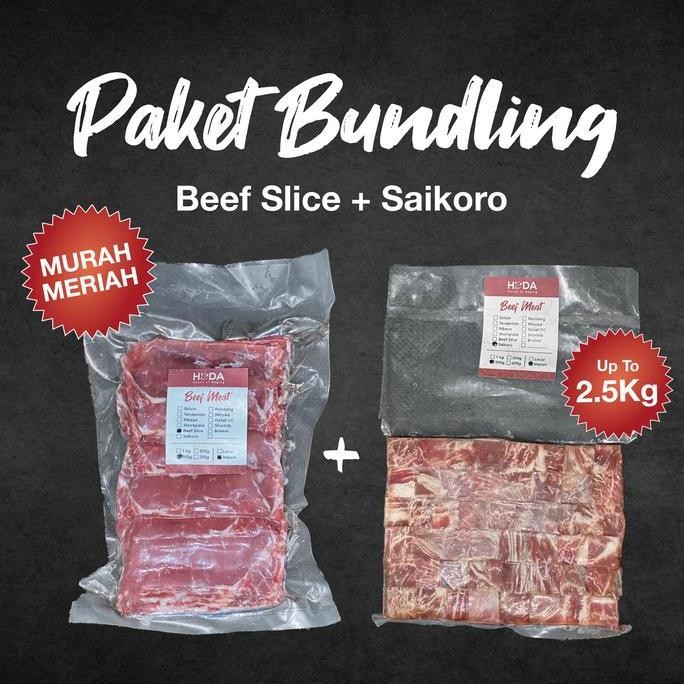 

Paket Bundling Daging Bbq Beef Slice + Saikoro 1Kg-2.5Kg
