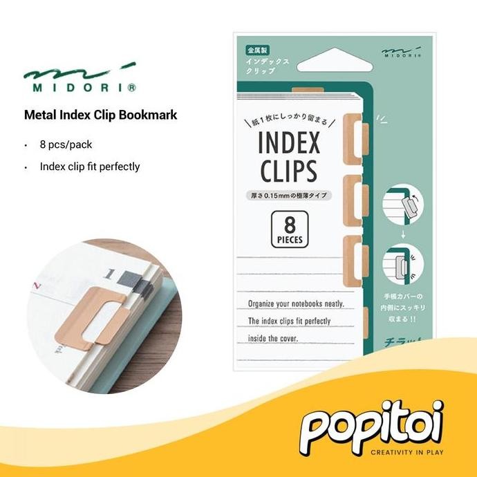 

MIDORI Metal Index Clip Klip Bookmark Pembatas Halaman Buku