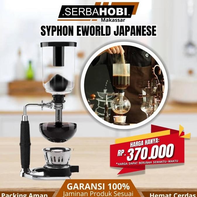 ] Eworld Syphon Coffee Maker Manual Brew Vacuum / Alat Kopi Manual Syphon / Syphon Coffee Maker