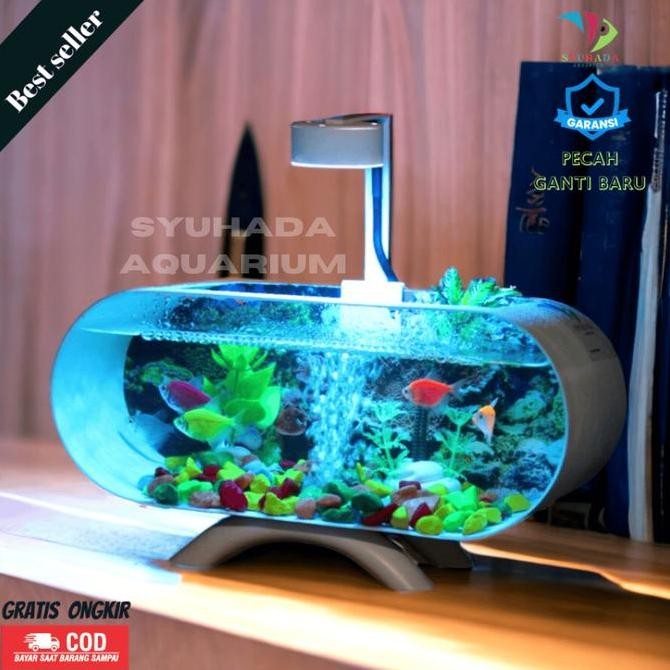 SET LENGKAP AQUARIUM MINI AERATOR OKSIGEN GELEMBUNG + AKSESORIS