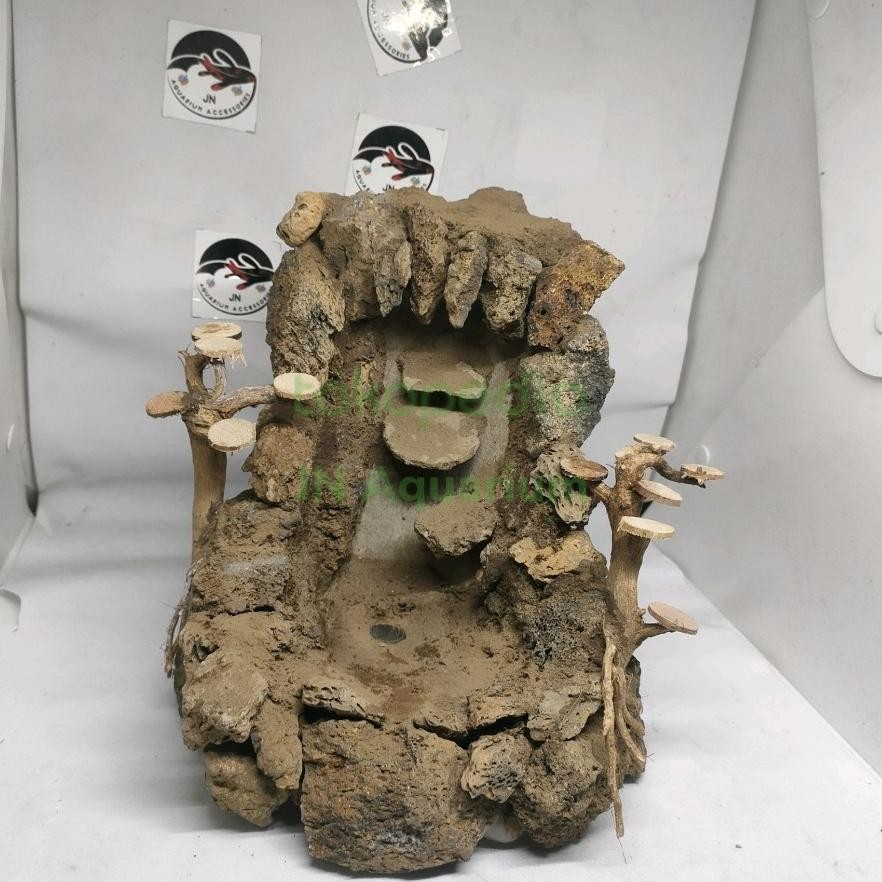 Tebing Air Terjun Alami Tebing Aquascape Aquarium Uk. M