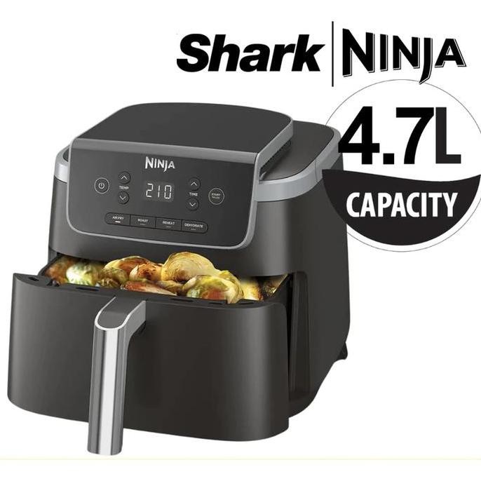 

Ninja AF141 Air Fryer Pro 4.7L, AIRCRISP Technology, 4 programmable settings, Air Fry, Roast, Re-heat, Dehydrate