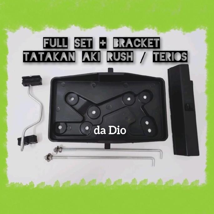 TATAKAN AKI RUSH TERIOS - DUDUKAN ACCU MOBIL LENGKAP KOMPLIT KUAT