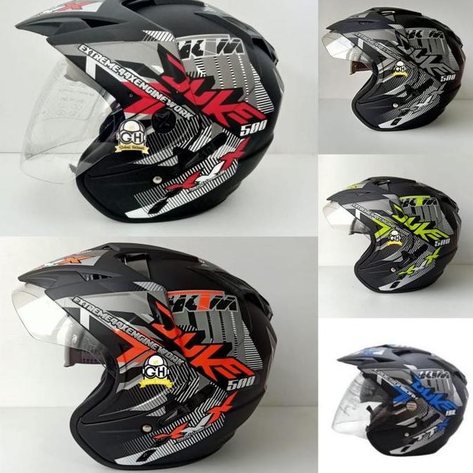 Helm Motif Duke Double Visor Half Face Restock