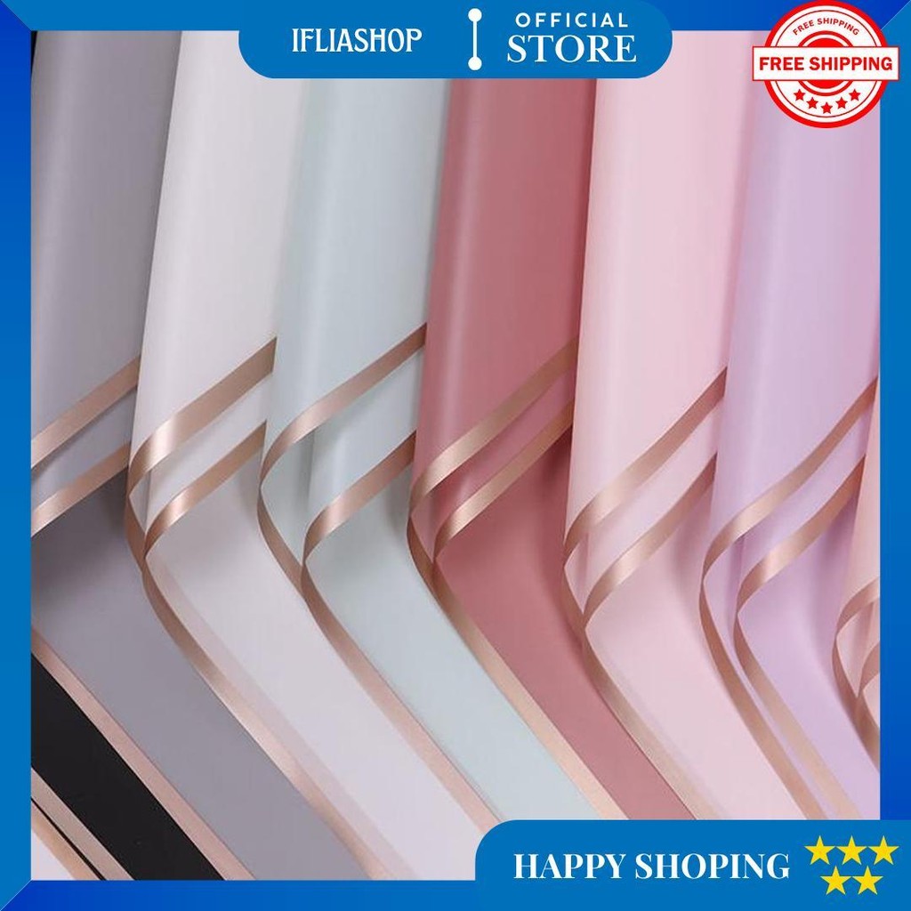 

Kertas Bunga List Gold Gdm (1 Pack = 20 Pcs) Flower Wrap/ Pembungkus Bunga Waterproof Cod