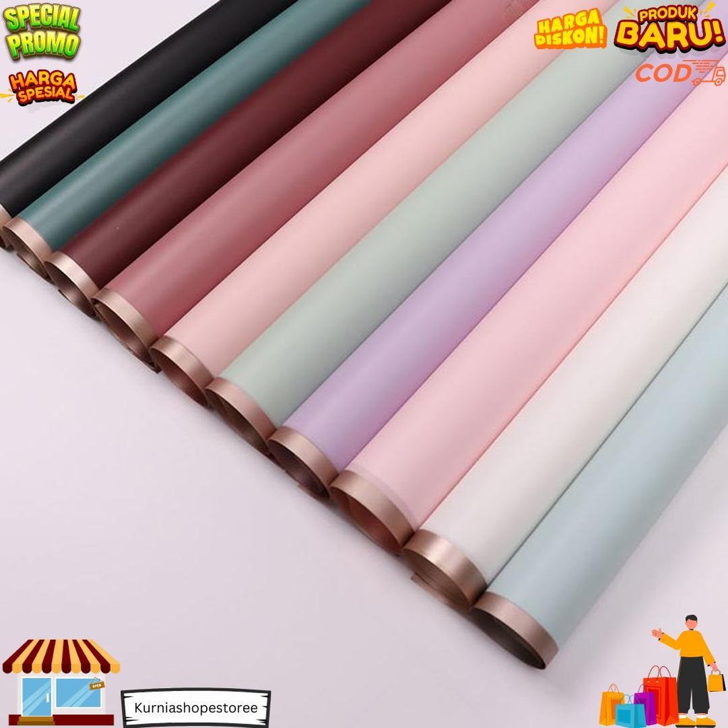 

Kertas Bunga List Gold Gdm (1 Pack = 20 Pcs) Flower Wrap/ Pembungkus Bunga Waterproof Promo 6.6