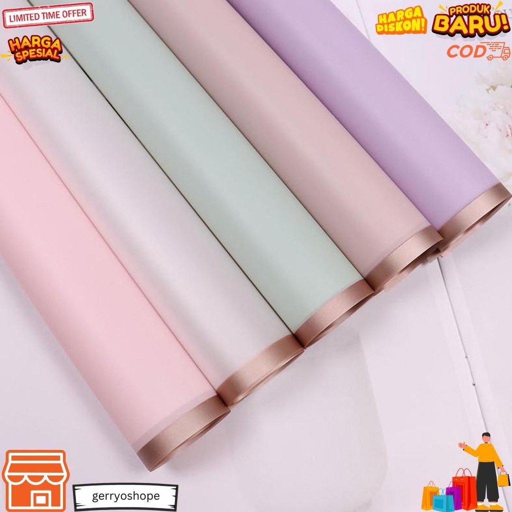 

Kertas Bunga List Gold Gdm (1 Pack = 20 Pcs) Flower Wrap/ Pembungkus Bunga Waterproof Termurah
