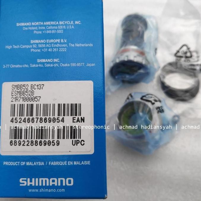 BB HT2 Shimano SM-BB52 | BB Shimano Hollowtech 2 | Bottom Bracket HT2