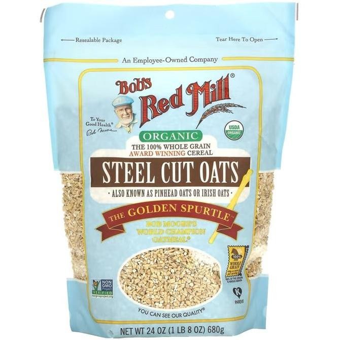 

Bob's Red Mill, Steel Cut Oats, Whole Grain, 24 oz (680 g) - Organic Whole