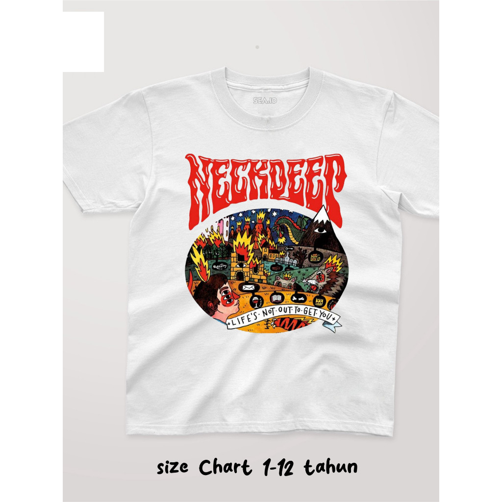 Baju Kaos Anak Band NECK DEEP Cotton Combed 24s