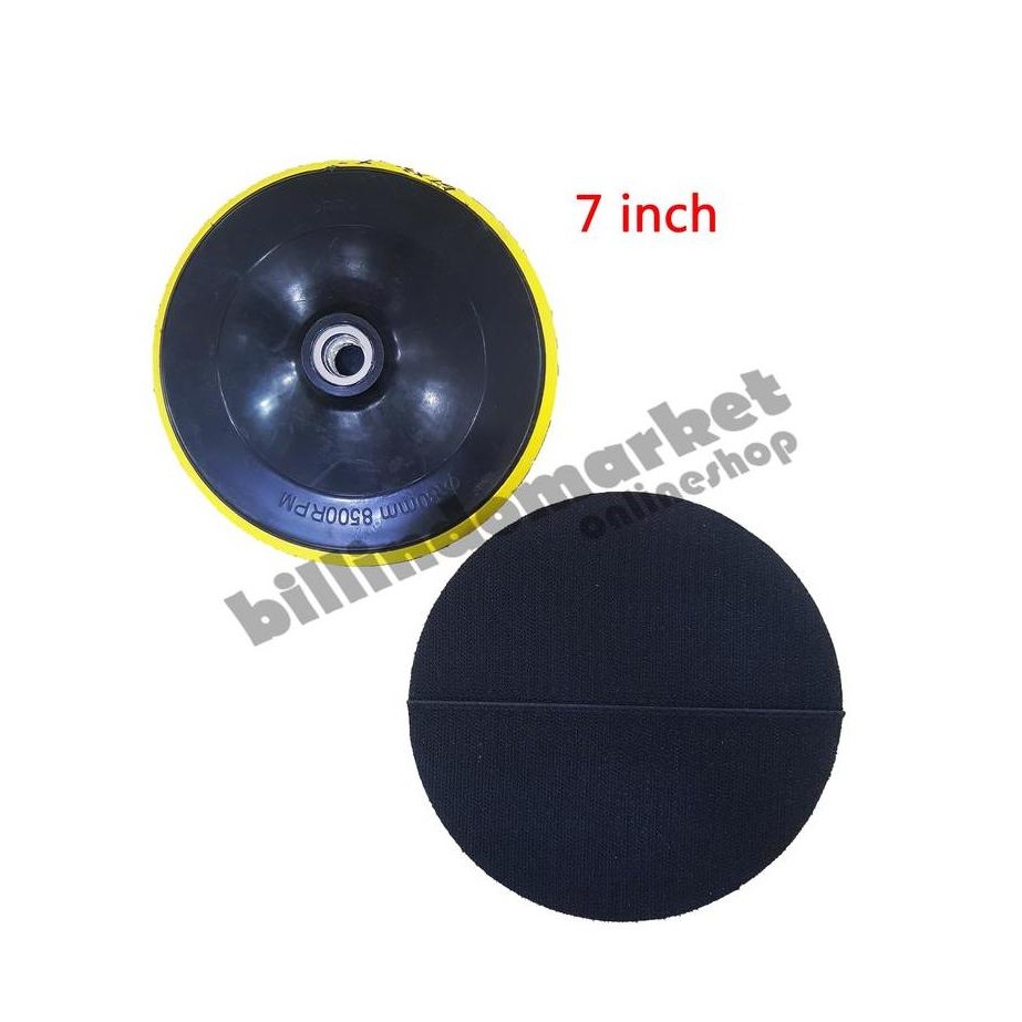 TATAKAN AMPLAS BULAT POLISHER VELCRO PAD 7 INCH - SANDING DISC PAD