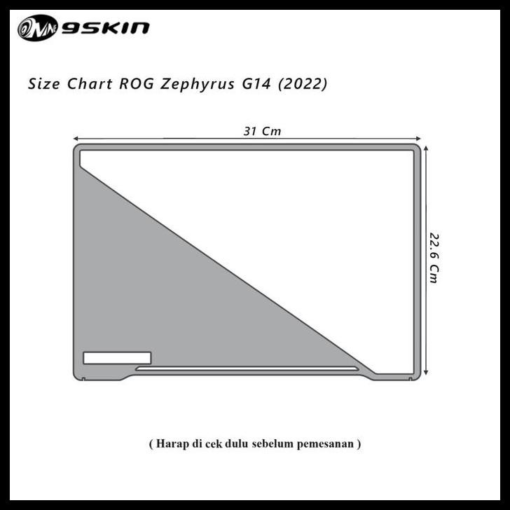 DISKON SKIN PROTECTOR ROG ZEPHYRUS G14 NEW 2022 3M WOOD 