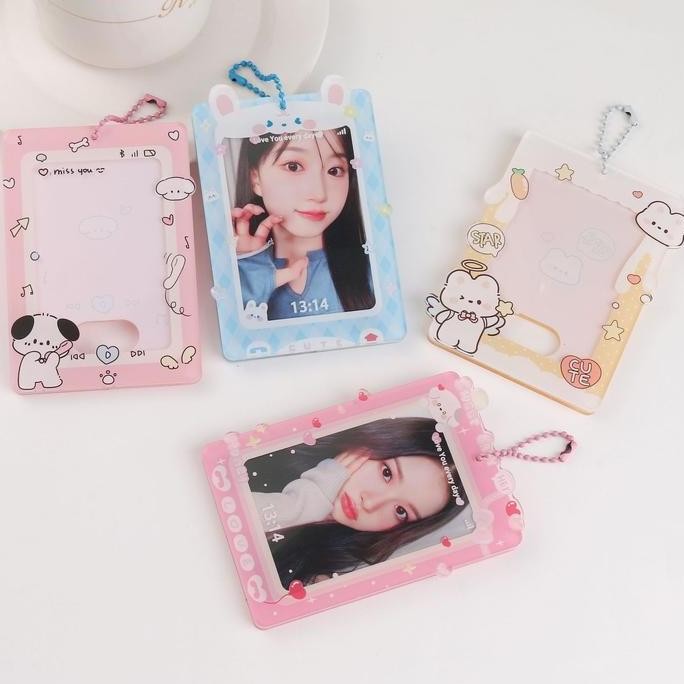 

baru [TS] CUTIE CAHOL ACRYLIC Photocard Holder kpop Transparent Clear Acrylic Id Card Acrylic Frame Bingkai foto cahol
