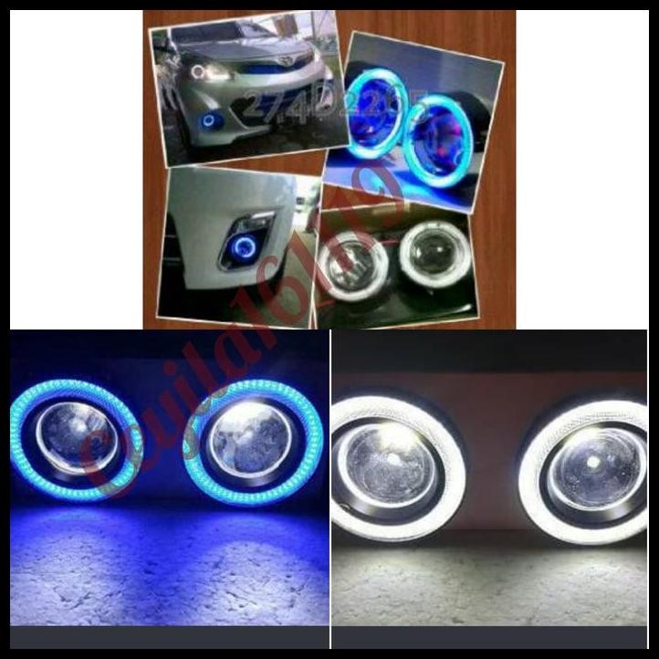 TERMURAH FOG LAMP ENGEL EYES RING 89 LED 2 WARNA MOBIL WULING ALMAZ 