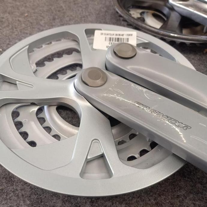 Crank sepeda SR Suntour 28/38/48T arm 170mm import