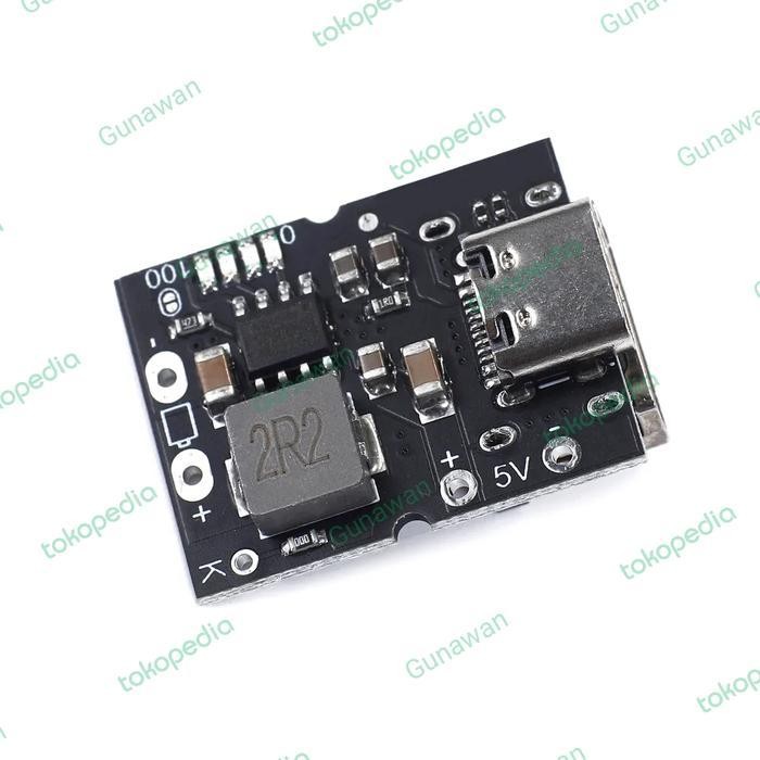 Modul Power Bank Usb Type C Fast Charger Boost Step Up Baterai 18650