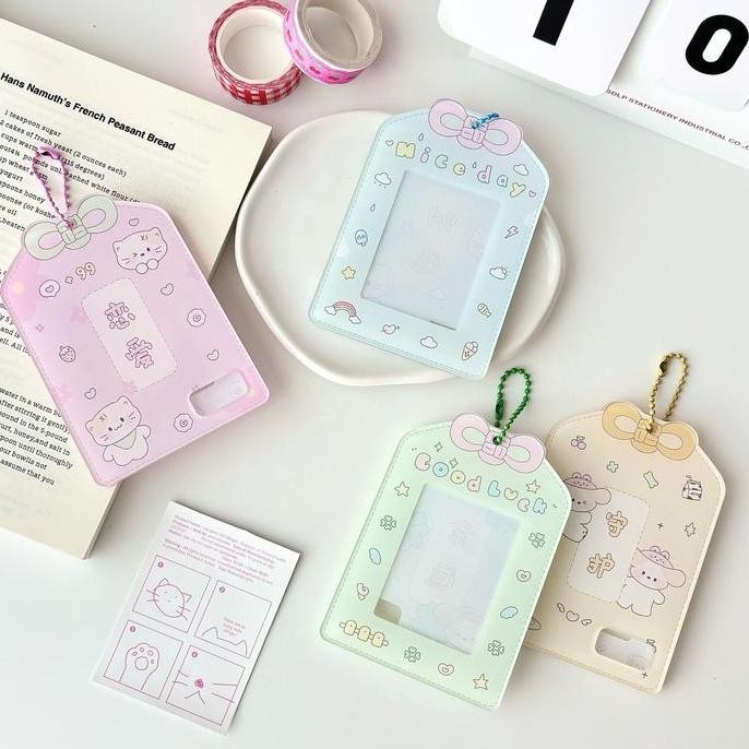 

baru [TS] RIBBON CUTIE ACRYLIC PHOTOCARD HOLDER KPOP TRANSPARENT CLEAR ACRYLIC ID CARD ACRYLIC FRAME BINGKAI FOTO CAHOL