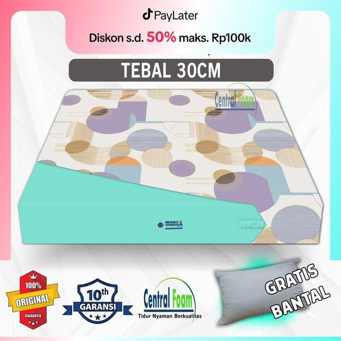 DK Kasur Busa INOAC Tebal 30 cm EON Density 23 - FREE BANTAL - Ukuran 80x200, 90x200, 100x200, 120x2