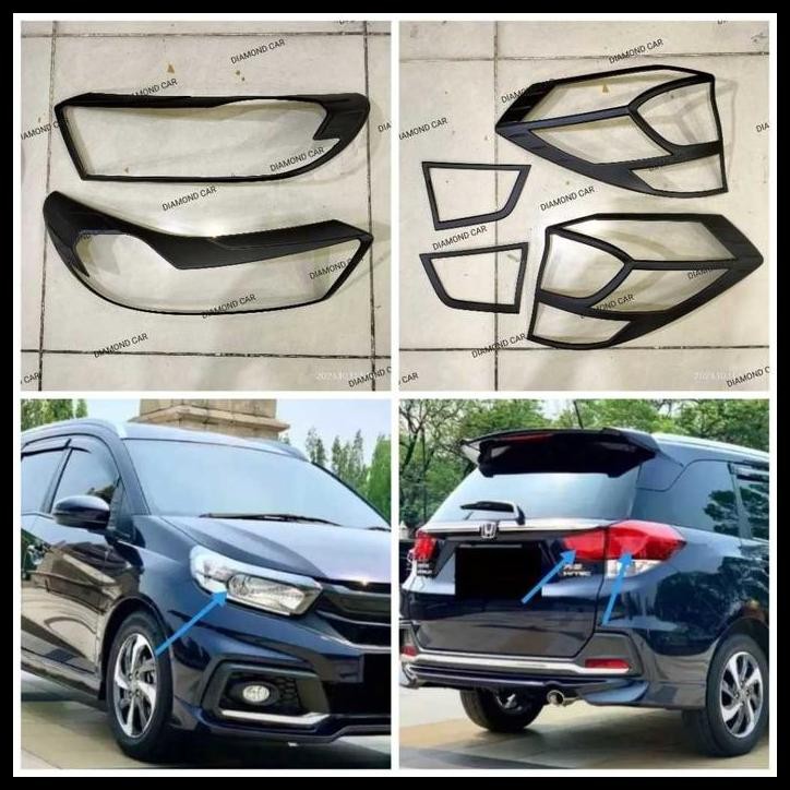 GRATIS ONGKIR MOBILIO 2018-2020 GARNISH LAMPU DEPAN BELAKANG HITAM DOFF MOBILIO RS