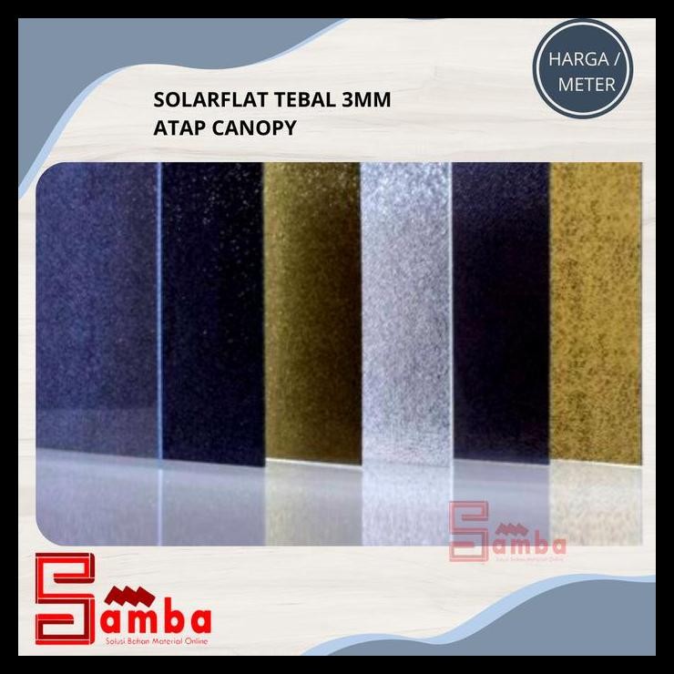 GRATIS ONGKIR SOLARFLAT TEBAL 3 MM | ATAP CANOPY SOLARTUFF SOLID | HARGA / METER 