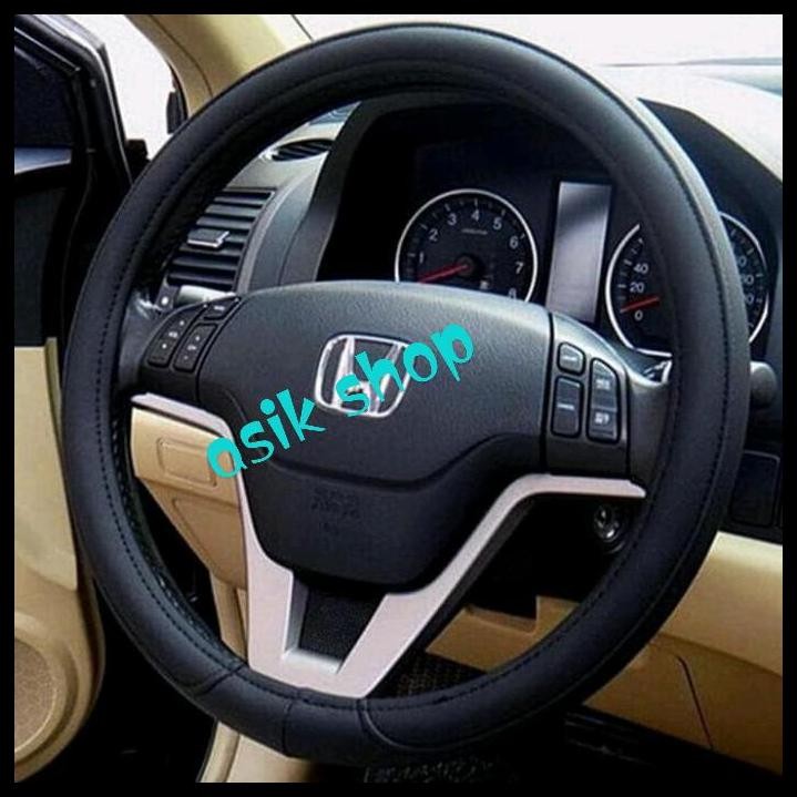 TERBARU SARUNG STIR MOBIL KIJANG KAPSUL COVER SARUNG STIR KULIT HITAM SPORTY 