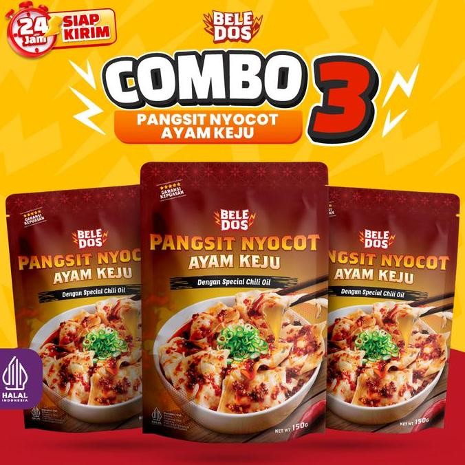 

Beledos Paket 3 Pangsit Nyocot Ayam Keju (dapat 3 pcs Pangsit Nyocot Tulang Keju) / Pangsit Rebus / Pangsit Goreng / Pangsit Chili Oil JS