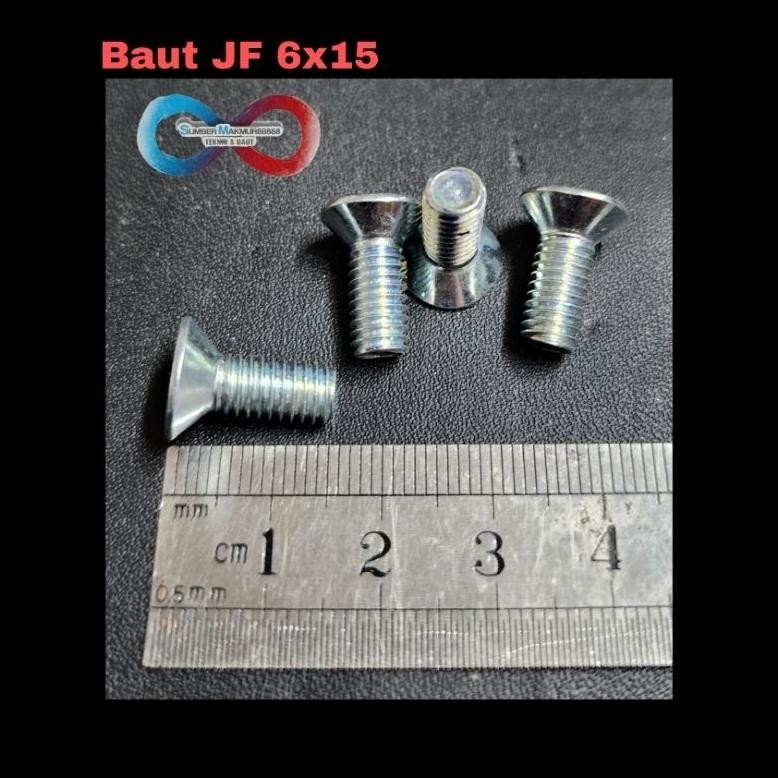 Baut (JF) 6x15 / Baut Obeng Per 100 Pcs