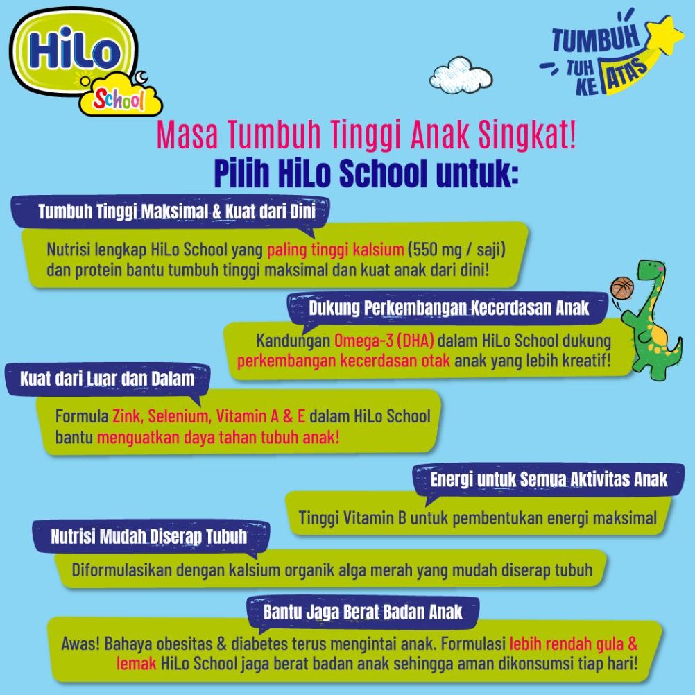 

Cod Hilo School Vanilla 1000 Gram - Susu Tinggi Kalsium Lebih Rendah Lemak Ga-121