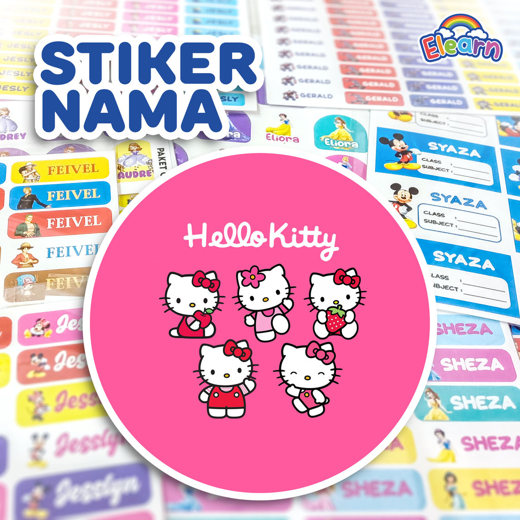 

Sticker Nama Anak Lucu/ Sticker Nama Unik/ Sticker Nama Custom Hello Kitty (HKT-01)