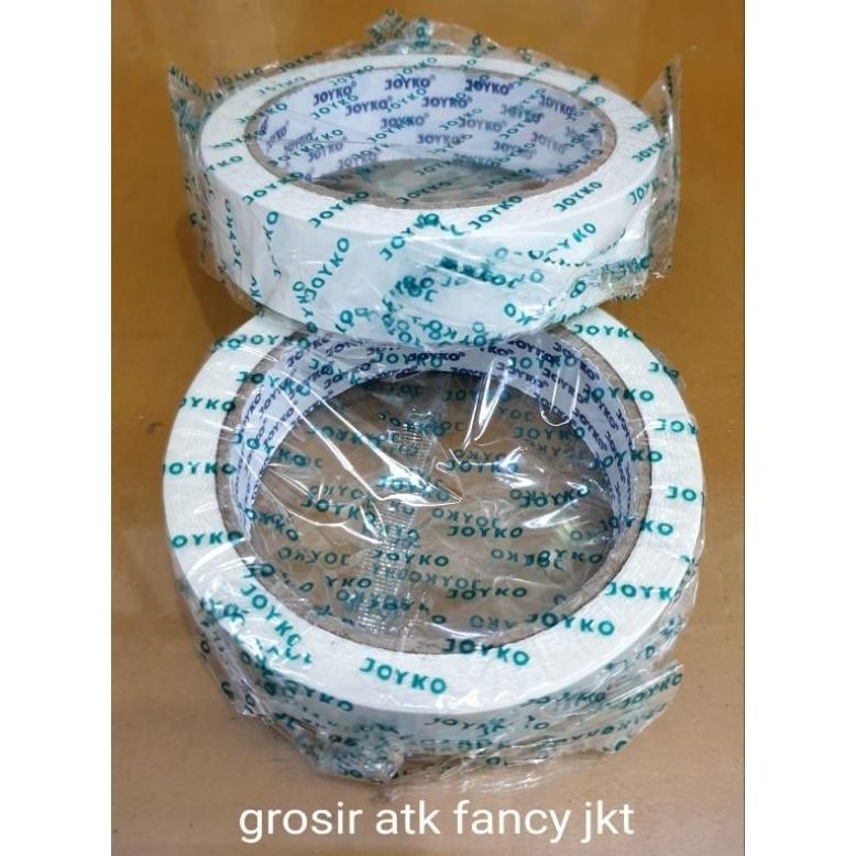 

Double Sided Tape Perekat 2 Sisi Joyko 24 mm x 15 yard ( 1 inch ) Blue core