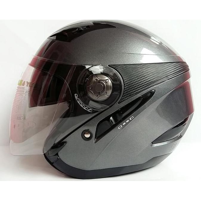 Helm Mds Zarra Gunmetal Solid Fluo Half Visor Zara Grey Halface Harga Khusus
