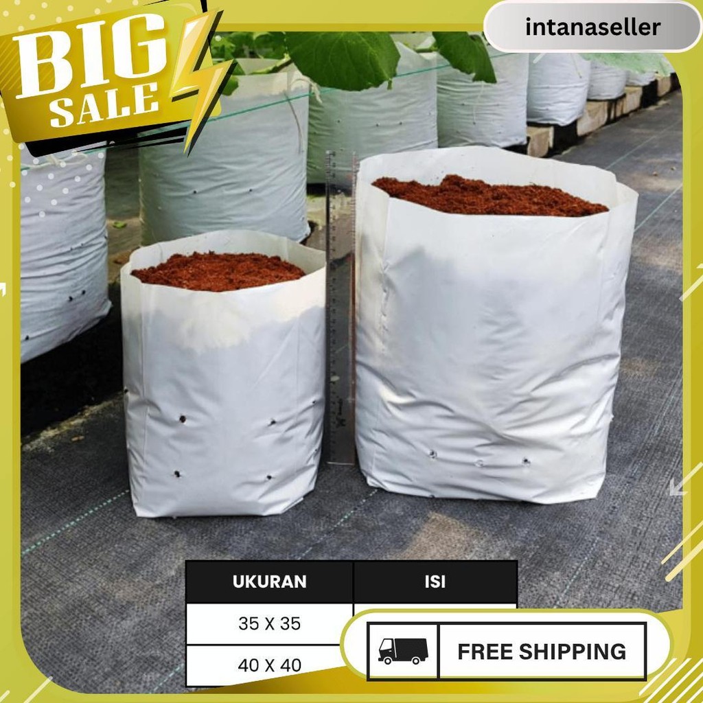Polybag Putih 40 X 40 Isi 50 Lembar - Polybag Putih / Putih-Hitam Termurah