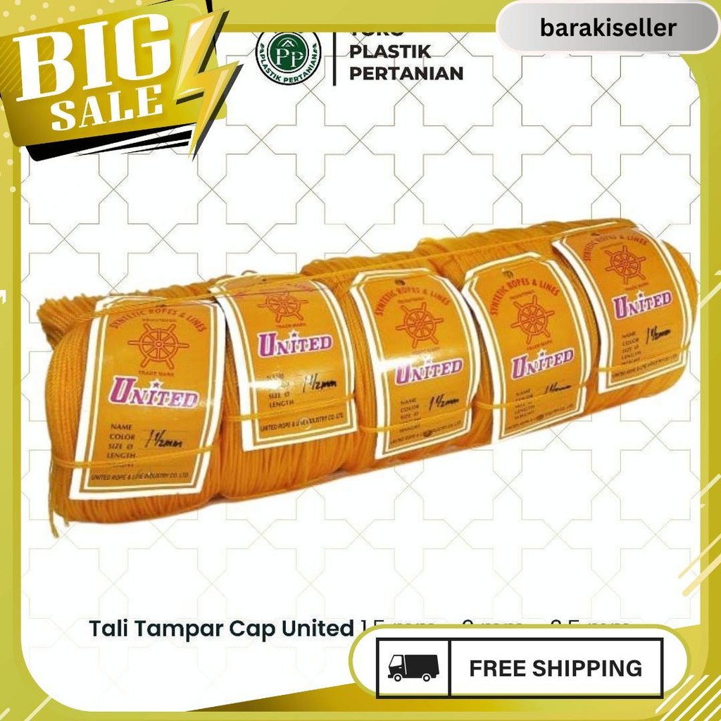 

Tali Tampar United Serbaguna Ukuran 1.5 Mm 1 Roll / Panjang 220 Meter 6.6