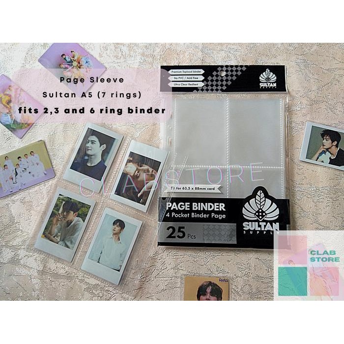Sultan A5 4P 8P Page Binder 4 Pocket Ring Album Kpop Sleeve Binder