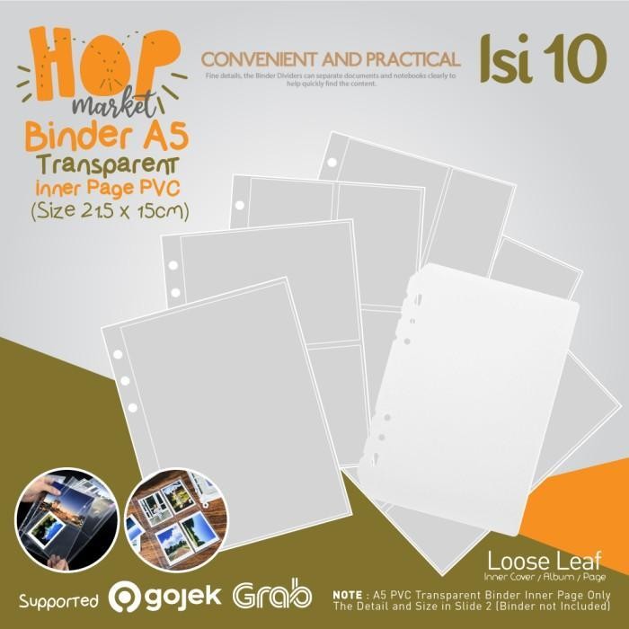 

Sleeve Pocket A5 (Isi 10) 6 Ring Album Binder Notebook Photocard Diary