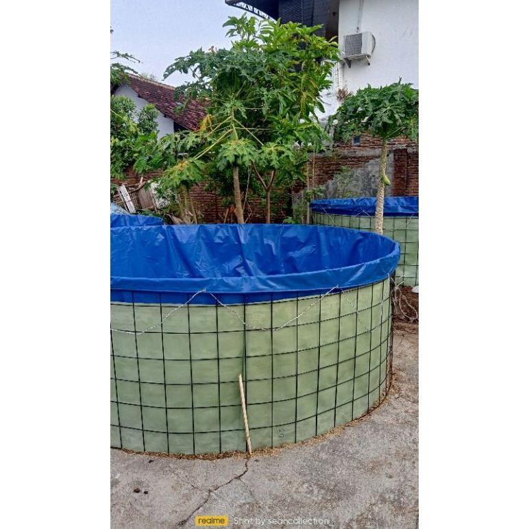kolam terpal fullset D4 Tinggi 120 cm