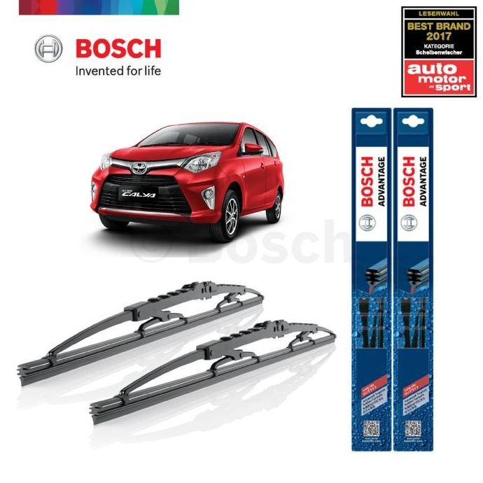 Wiper Mobil Toyota Calya Sepasang Bosch Advantage Frameless Original