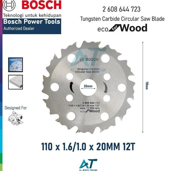 Bosch Mata Gergaji Kayu 4 Inch 12T Eco Circular Saw Blade