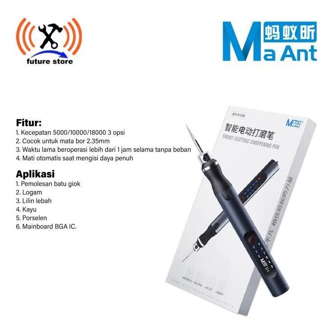 

Ma Ant D1 Smart Electric Sharpening Pen - Alat Ukir Elektrik Original