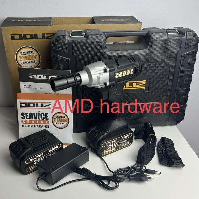 Mesin Impact Wrench Cordless Original Doliz Bd501 Baterai 21V Bd 501