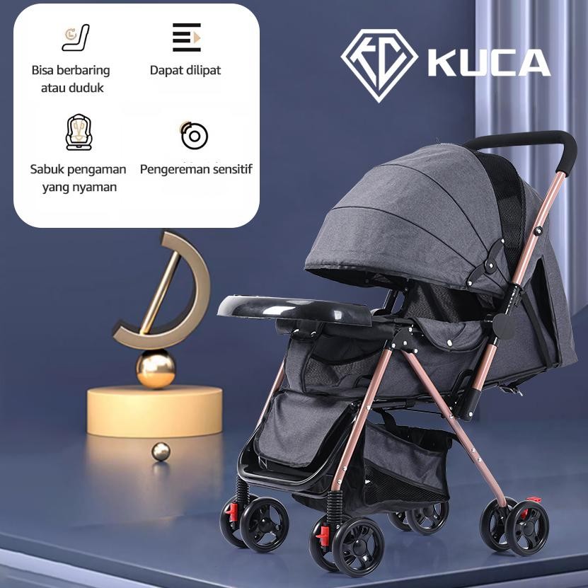 KUCA Kereta Bayi Kereta Dorong Bayi New Born-3 Tahun Stroller Bayi Anak Lipat Traveling Lightweight 