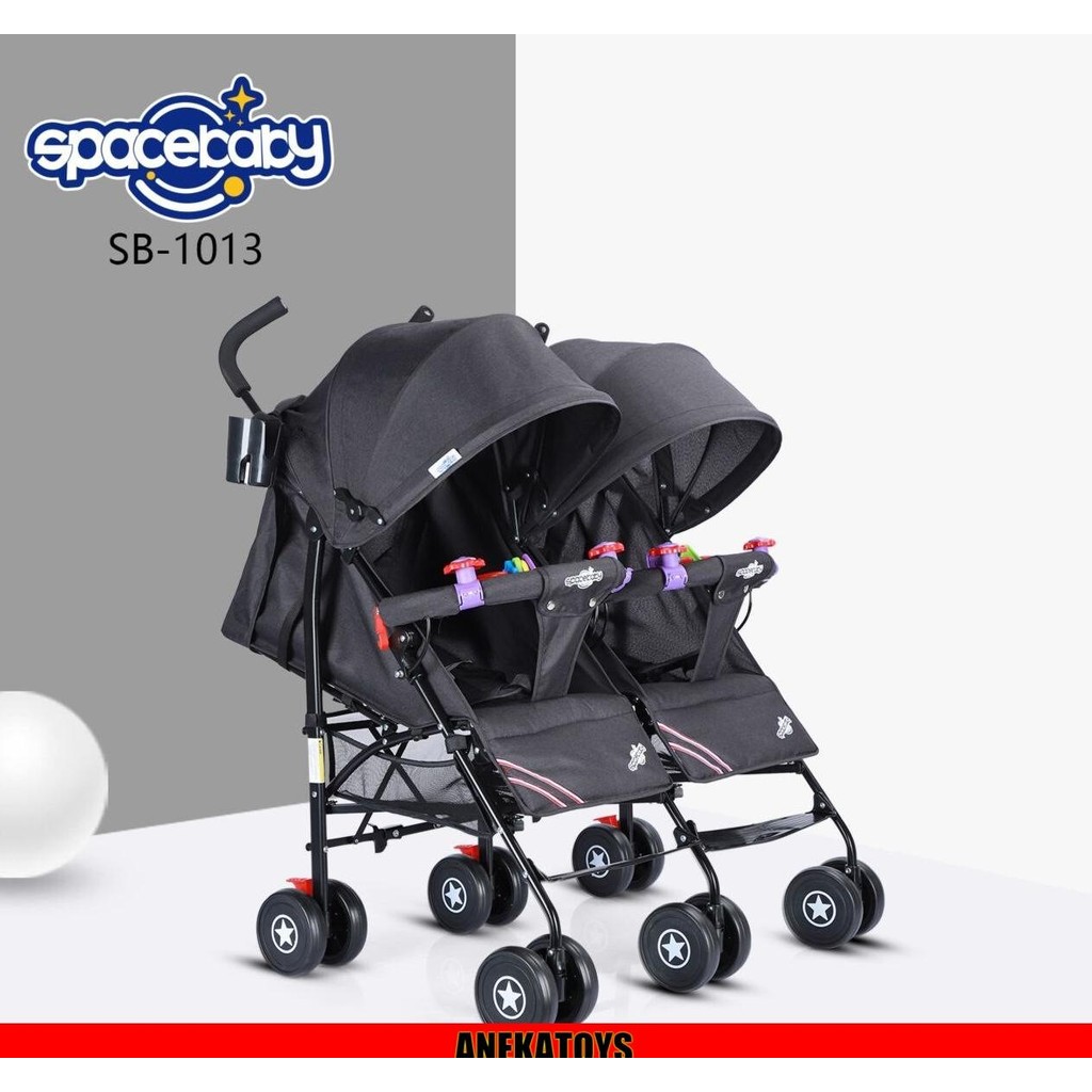 Baby Stroller Twins Spacebaby SB1013 Kereta Dorong Bayi Kembar Up 60 Kg