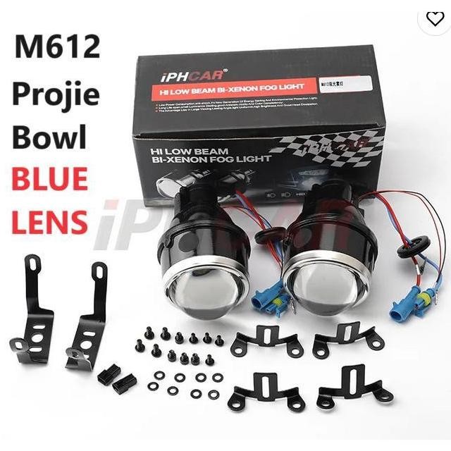 Lampu Foglamp IPHCAR Biled Projector 3 Inch Blue Lens HID LED
