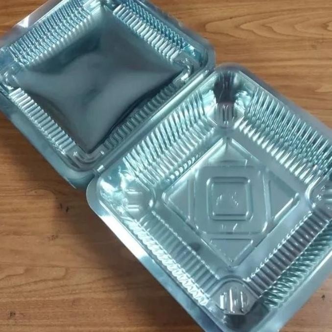 1 Pa Mika Plastik Kue Mika Kotak Makanan Mika Kotak Besar Plastik Mika Persegi Besar Isi 50Pcs