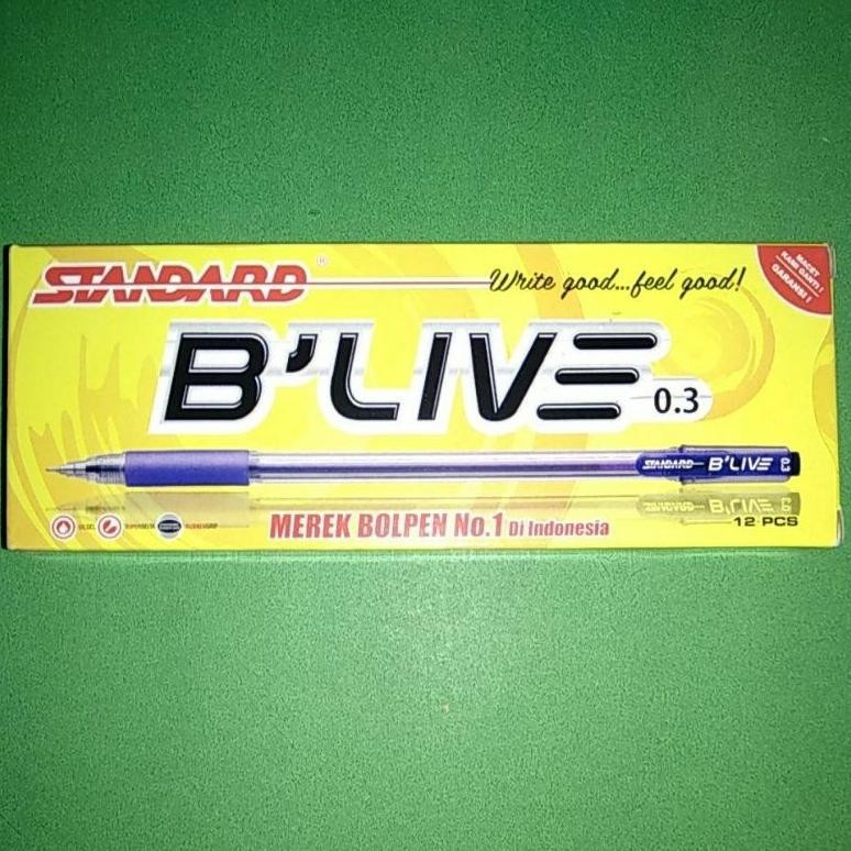 

Pulpen Standard B'Live Isi 12 ( Kemasan / pak) DiM