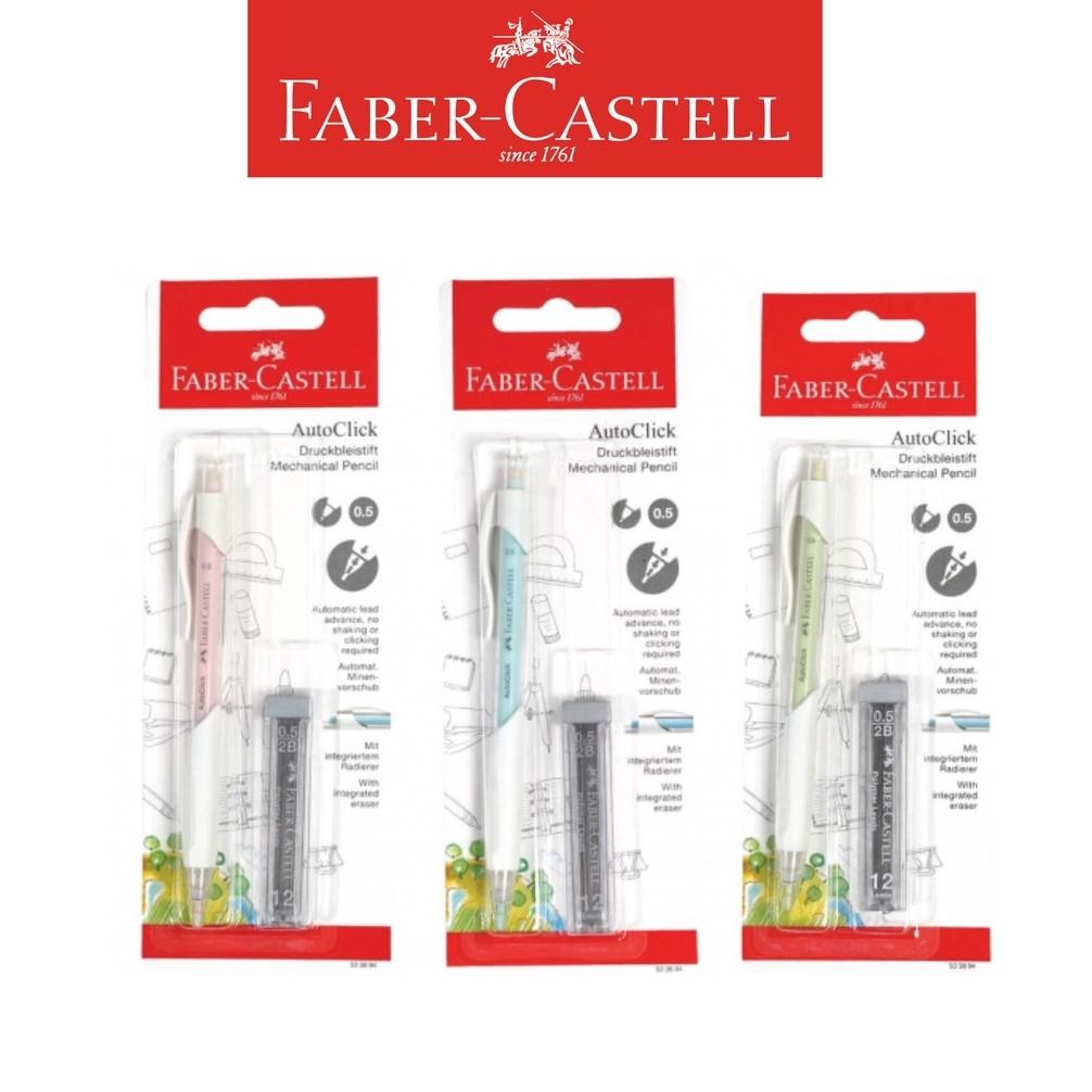 

Pensil Mekanik Faber Castell Auto Click 0,5 mm Mechanical Pencil Free Refill 533894 - Set DiM