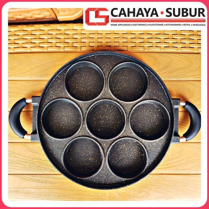 Cetakan Kue Martabak Mini Q2 7 Lubang Cake Pan Kue Lumpur Anti Lengket Kitchenware