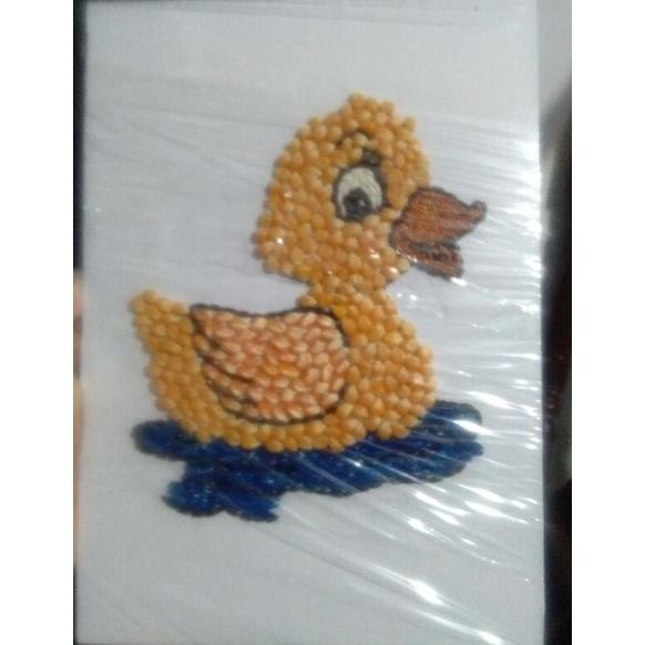 

kolase biji bijian gambar bebek prakarya sekolah DiM