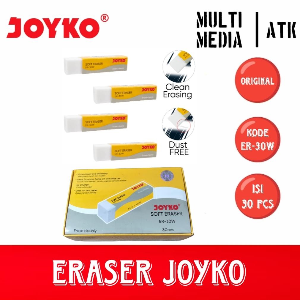 

STIP / ERASER / PENGHAPUS JOYKO ER-30W (ISI 30 PCS) DiM