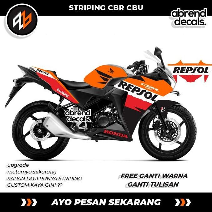 Striping Cbr Cbu Repsol / Stiker Motor Cbr Cbu Thailand Repsol Best Seller